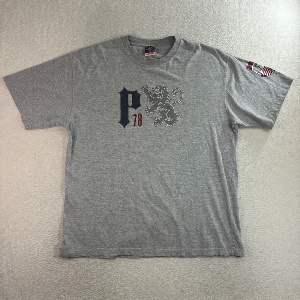 Vintage Pelle Pelle T Shirt Men XL Gray Marc Buchanan Hip Hop Streetwear Y2K 90s